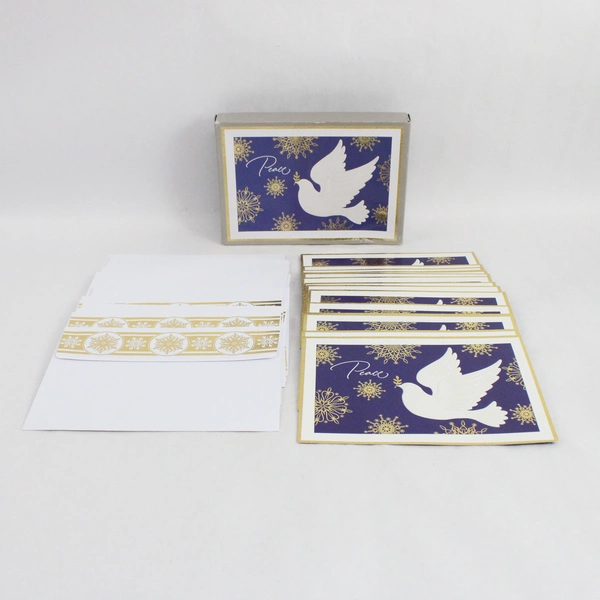 Set of 16 Image Arts Peace Dove Christmas Cards With Envelopes