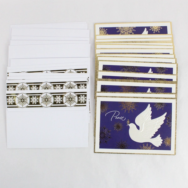 Set of 16 Image Arts Peace Dove Christmas Cards With Envelopes