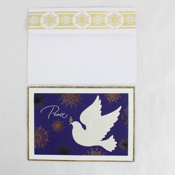 Set of 16 Image Arts Peace Dove Christmas Cards With Envelopes