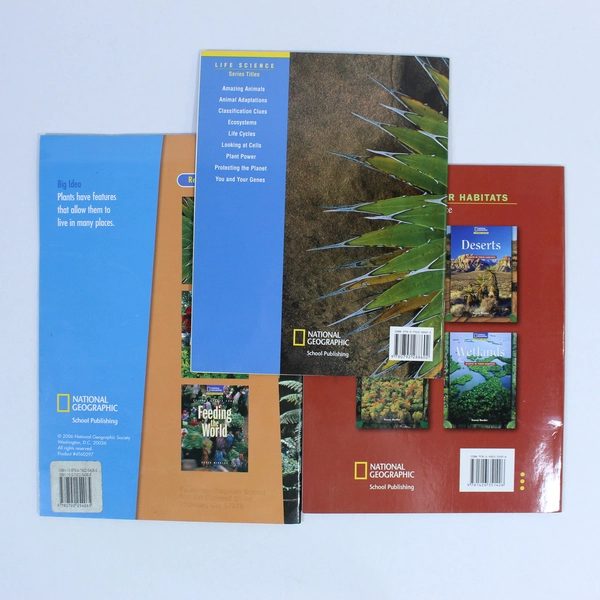Lot of 3 National Geographic Books: Plant Power & Temperate Forests