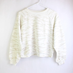 Abercrombie & Fitch White Zebra Print Pullover Women's Small