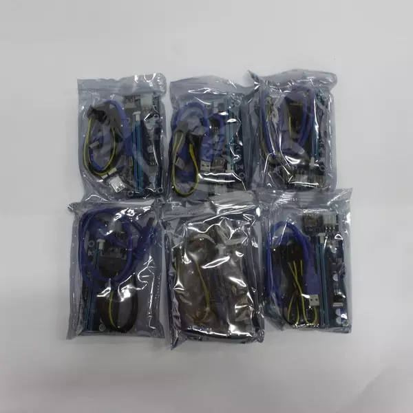 Bermunavy 6-Pack PCI-E 1x To 16x Rising Slots for Mining Rig New