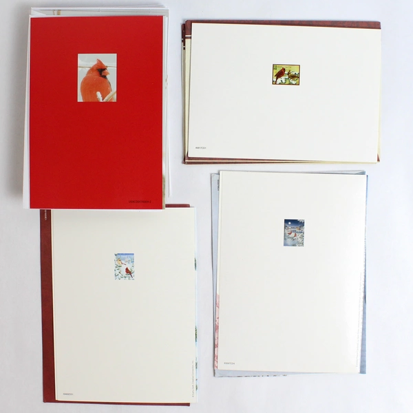 Lot of 21 Cardinal Christmas Greeting Cards With Envelopes