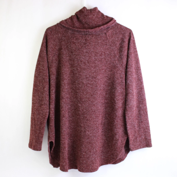 CY Fashion Red Turtleneck Sweater Women's Medium