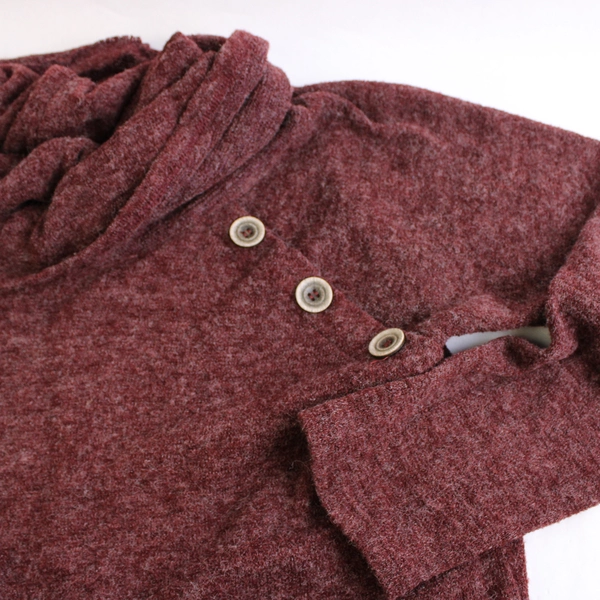 CY Fashion Red Turtleneck Sweater Women's Medium