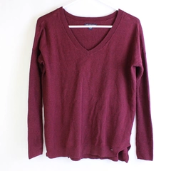 American Eagle Outfitters Oversized V-Neck Pullover Sweater Red Women's XS