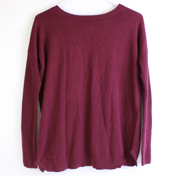 American Eagle Outfitters Oversized V-Neck Pullover Sweater Red Women's XS