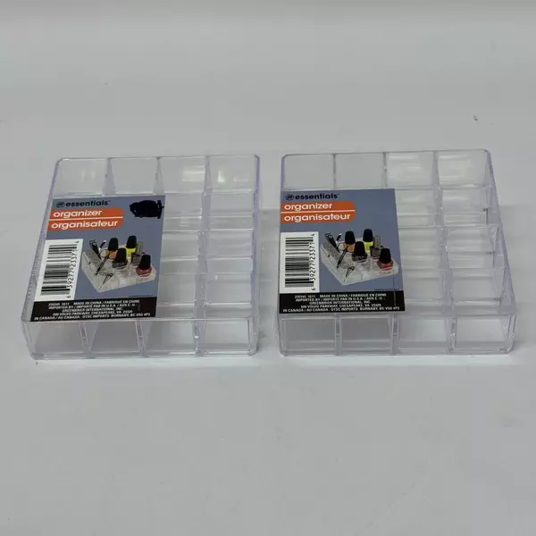 Lot of 2 Essentials Multi Compartment Organizer For Makeup Or Other Small Items