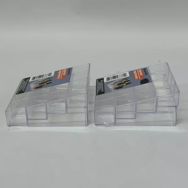 Lot of 2 Essentials Multi Compartment Organizer For Makeup Or Other Small Items
