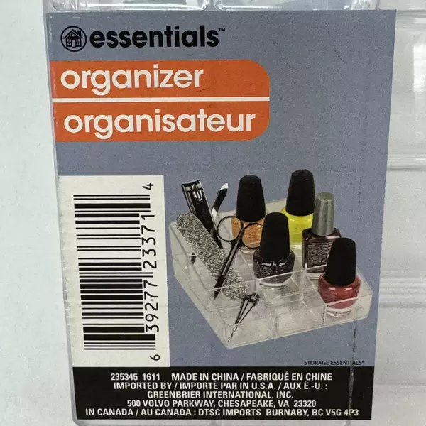 Lot of 2 Essentials Multi Compartment Organizer For Makeup Or Other Small Items