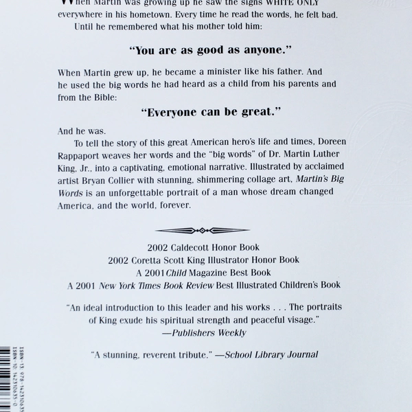 Martin's Big Words The Life of Dr. Martin Luther King Jr. Doreen Rappaport 2007