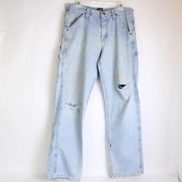 Lot of 5 Denim Blue Jeans For Fabric Cutters Only, Do It Yourself Arts Crafts