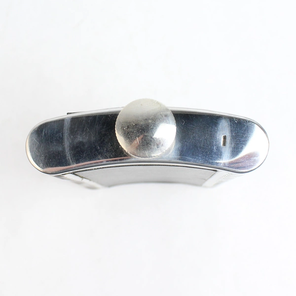 Stainless Steel Black Faux Leather Screw Cap Hip Flask 8oz