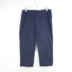 Zac & Rachel Navy Polka Dot Capri Pants Women's Size 10