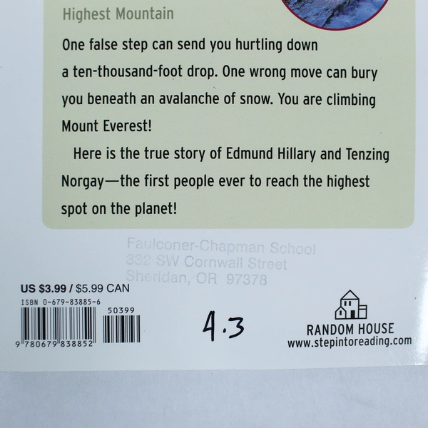 To The Top! Climbing the World's Highest Mountain by S.A. Kramer - Pre-Owned