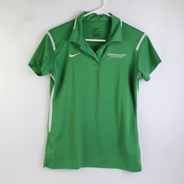 Nike University of Oregon Athletic Bands Jersey Polo Green Women's Medium