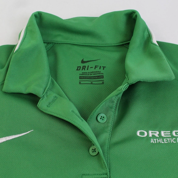 Nike University of Oregon Athletic Bands Jersey Polo Green Women's Medium