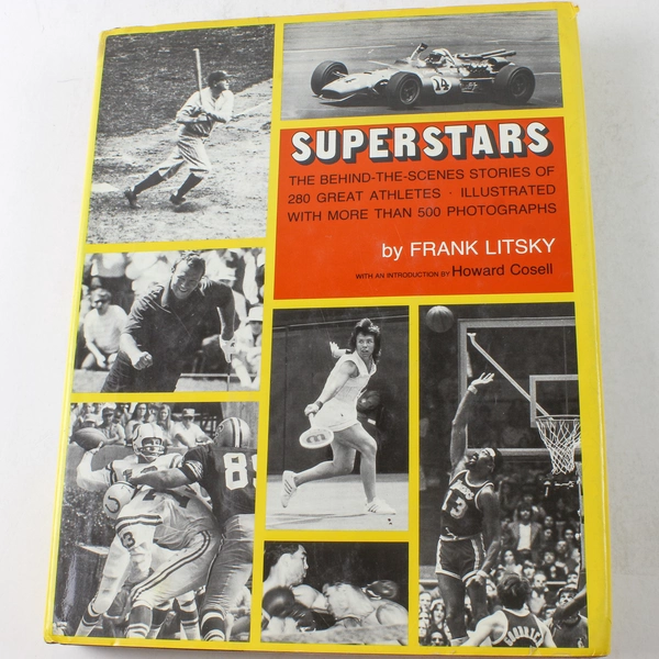 Superstars by Frank Litsky 1975 Illustrated Book - 280 Athletes Stories