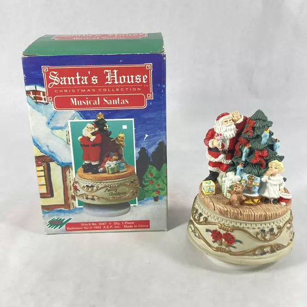 Santas House Christmas Collection Musical Santas 5047 Rotating Music Box