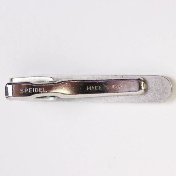 Lot of 2 Silver-Tone Tie Clips by Speidel and Shields