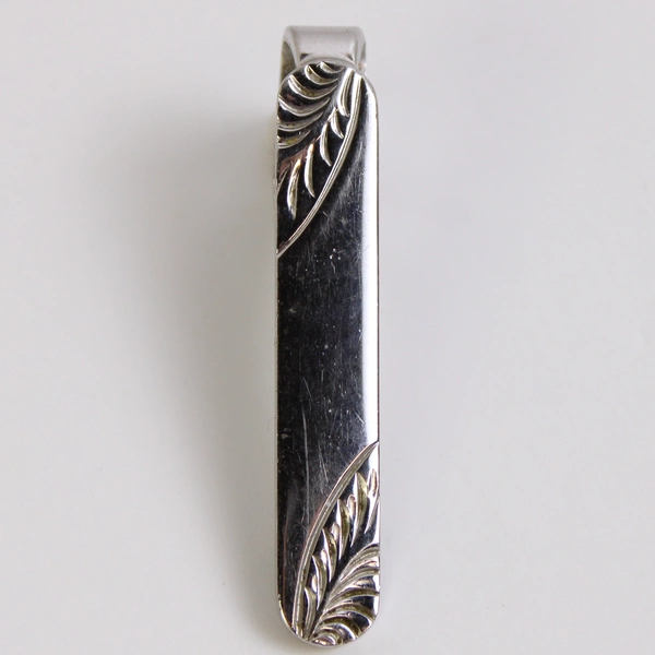 Lot of 2 Silver-Tone Tie Clips by Speidel and Shields