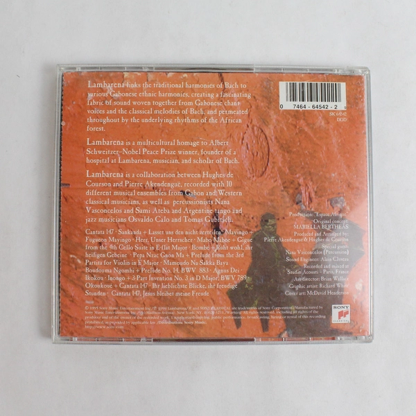 Lambarena Bach to Africa CD 1995 Sony Classical Music Distribution USA
