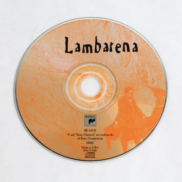 Lambarena Bach to Africa CD 1995 Sony Classical Music Distribution USA