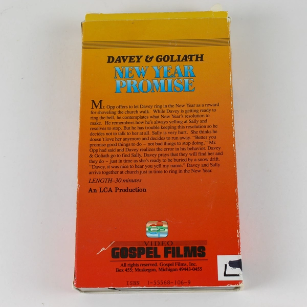 Davey and Goliath New Year Promise 1987 VHS Gospel Films
