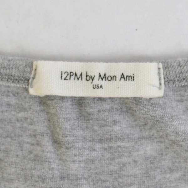 12PM by Mon Ami Women's Size Small Gray Tank Top w/ American Flag