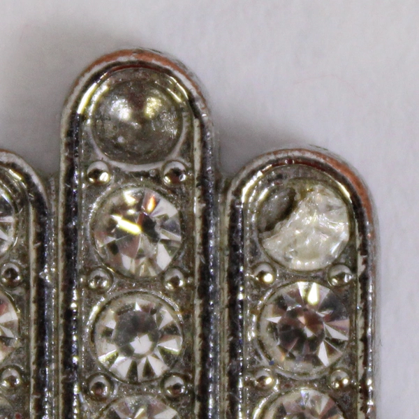 Juicy Couture Silver and Gold-Tone Metal Bedazzled Hamsa Hand Charm Flawed