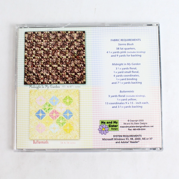 Me and My Sister Designs CD Sierra Blush Includes Midnight In My Garden & Butter
