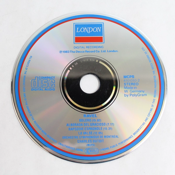 Ravel Bolero Rapsodie Espagnole La Valse Alborada Del Gracioso CD 1984 Decca