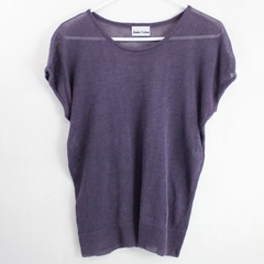Jerry Leigh Purple Short-Sleeved Knit Top Women's Size Large