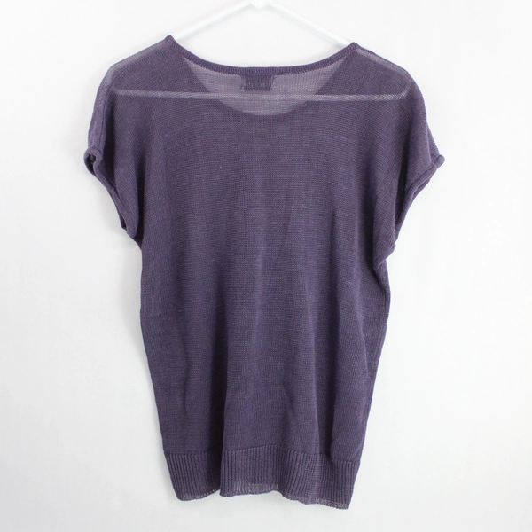Jerry Leigh Purple Short-Sleeved Knit Top Women's Size Large