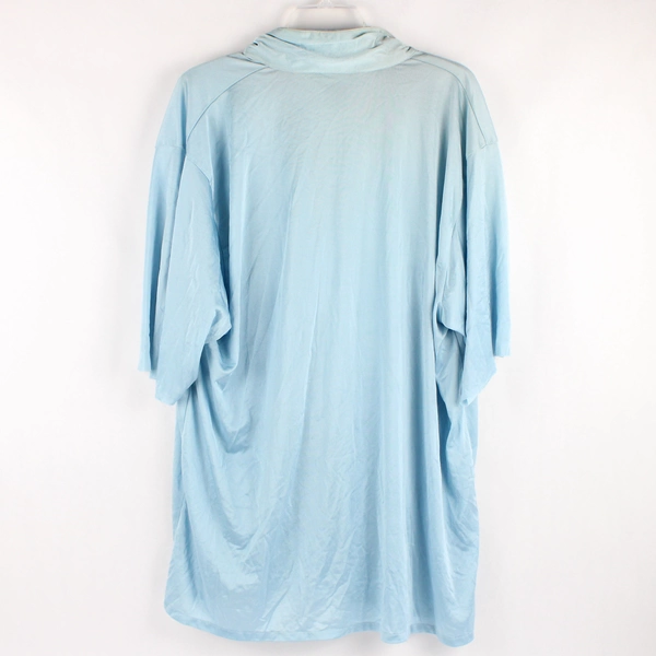 Towncraft Women's XXL Blue Pajama Top Short Sleeve Button Up