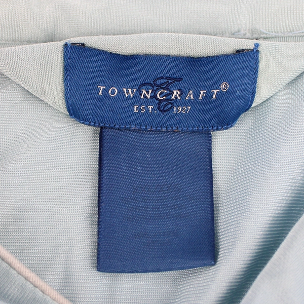 Towncraft Women's XXL Blue Pajama Top Short Sleeve Button Up