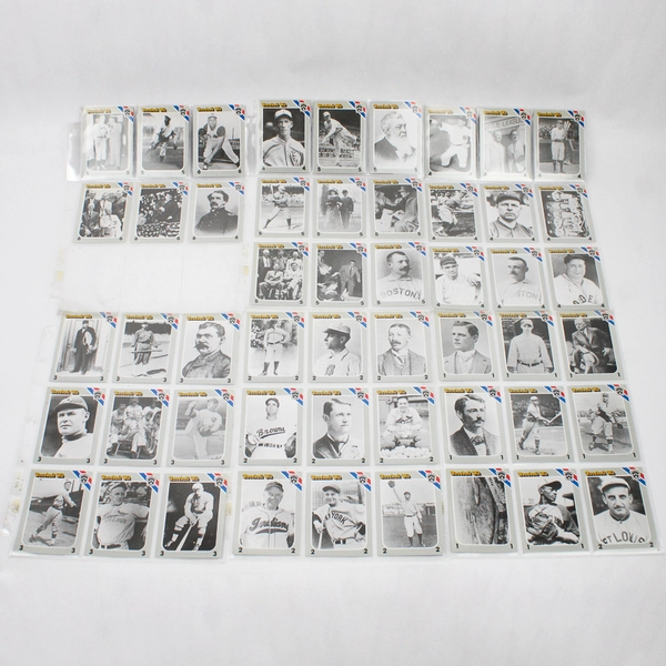Lot of 54 Vintage 1989 Baseball Wit Cards Black and White