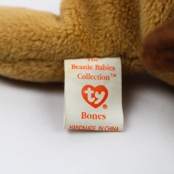 Ty Beanie Babies Bones the Dog 1993 Toy Plush No Hang Tag