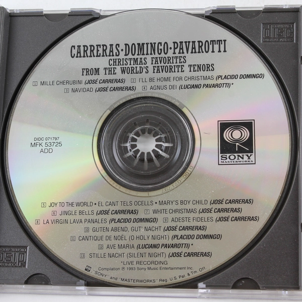 Carreras Domingo Pavarotti Christmas Favorites CD - World's Favorite Tenors