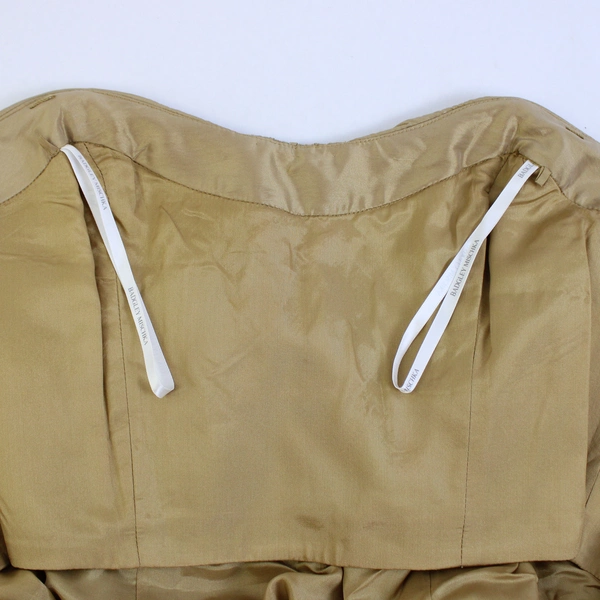 Badgley Mischka Bridesmaids Women's Size 8 Gold Strapless Above Knee Dress