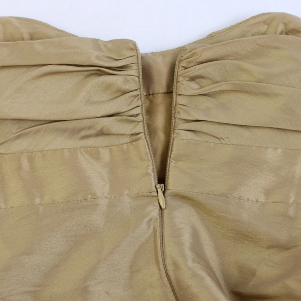 Badgley Mischka Bridesmaids Women's Size 8 Gold Strapless Above Knee Dress