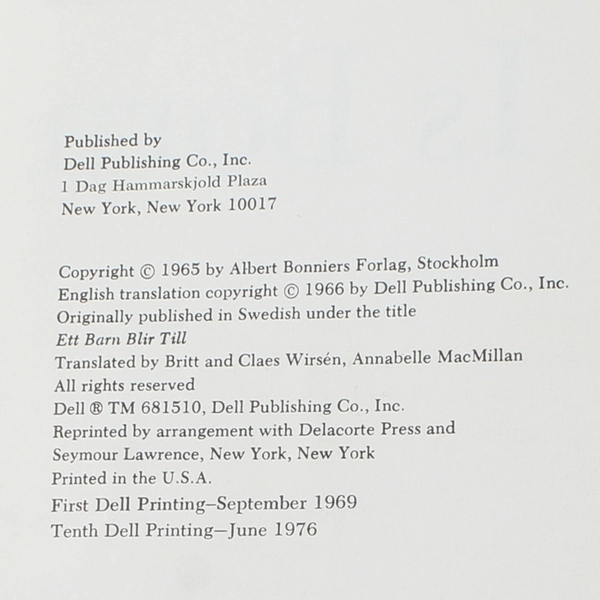 A Child is Born 1966 Edition by Axel Ingelman Sundberg - Good Condition