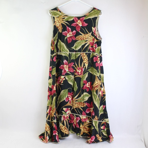 Paradiso Women's Medium Mid Length Sleeveless Summer Floral Design Dress