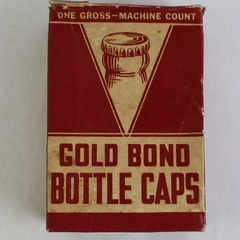 Vintage Gold Bond Bottle Caps Open Box