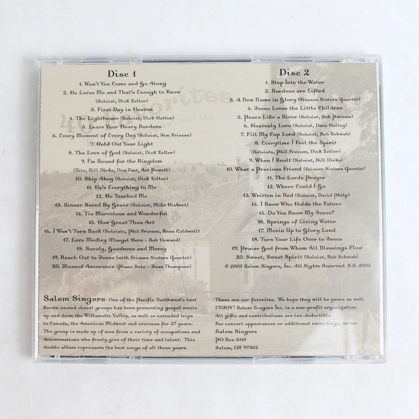 40 Favorites From The Forties and On by The Salem Singers CD 2005