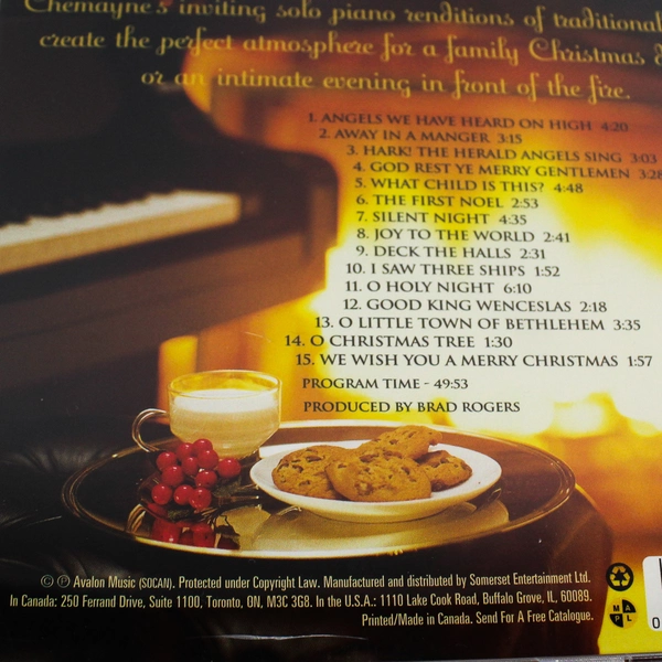 Christmas Piano CD by Chemayne Micallef, Avalon Records 2006, Good Condition