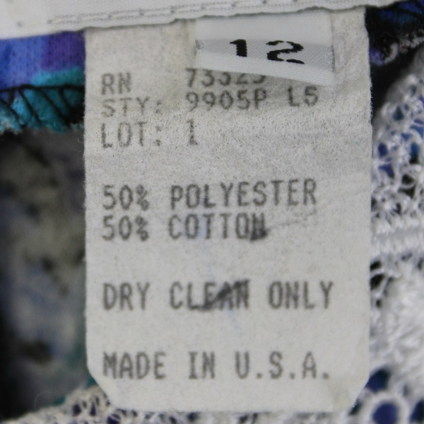 EXPO Petite Women's Size 12 Full Length Dress with Floral Designs 