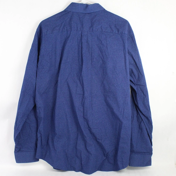  Apt 9 Slim Fit Button Up Shirt Men's XLG Long Sleeve Blue Cotton Blend
