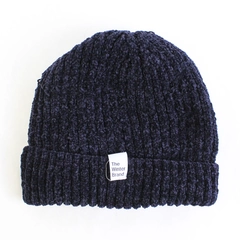The Winter Brand Women's Chenille Beanie Stocking Cap Navy Blue