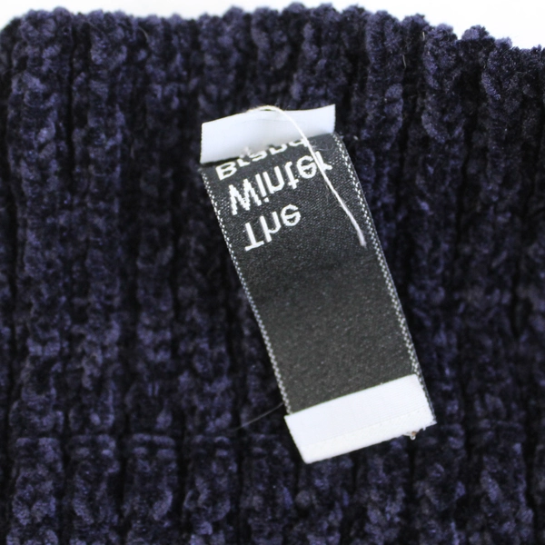 The Winter Brand Women's Chenille Beanie Stocking Cap Navy Blue